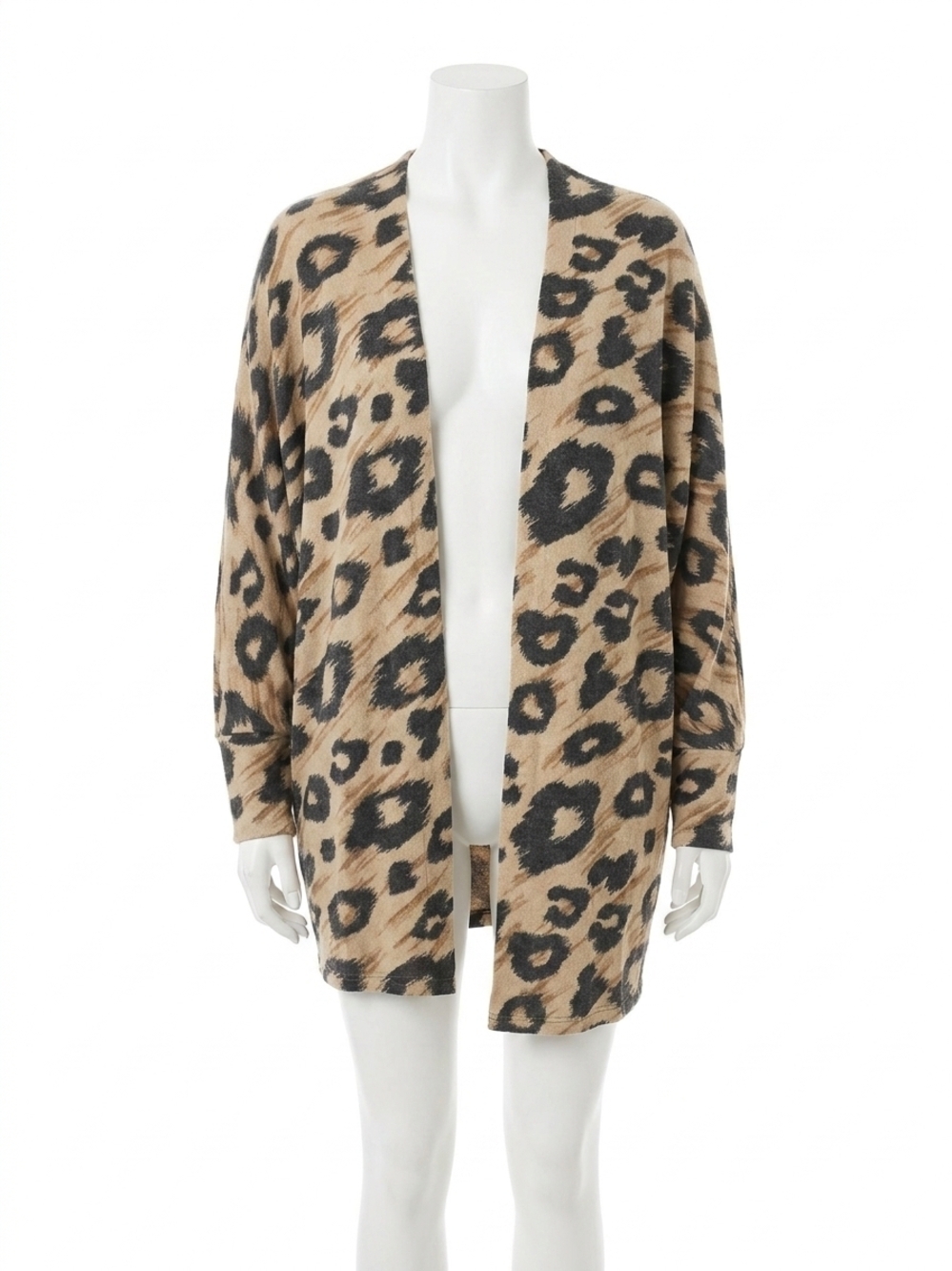 NEW HONEYME fleecey cocoon cardigan in grey/taupe